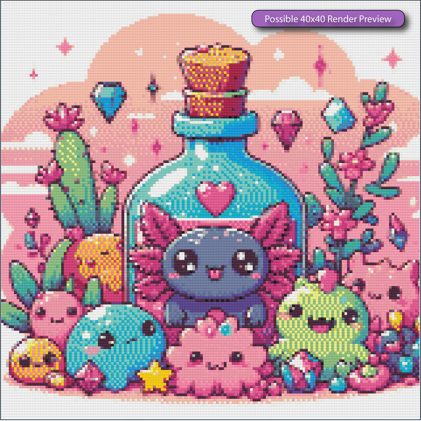 Mini-potion pour axolotl 