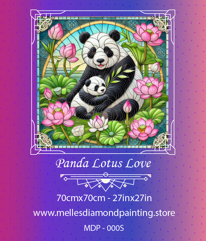 Amour de panda et de lotus 